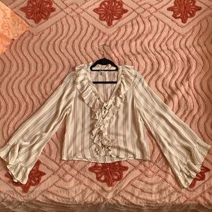 American Eagle XS Boho Ruffle Top